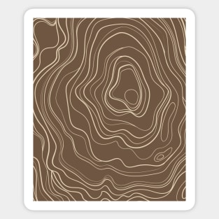 Warm Tones Abstract Topography  Aeasthetic  Pattern Sticker